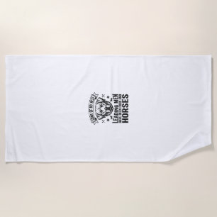 Hund Pferd Liebhaber Vintage Leading Men Design_1 Strandtuch