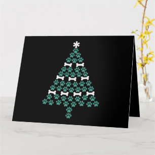 Hund Pfote Weihnachtsbaum Süßes Xmas Geschenk Hund Karte
