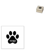 Hund-Pfoten-Name-Silhouette-Design Gummistempel (Stempel)