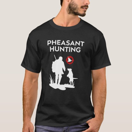 Hund Pheasant Jagd T-Shirt (Vorderseite)