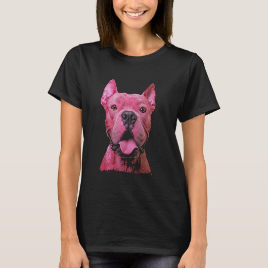 Hund Pink Cane Corso T-Shirt (Vorderseite)