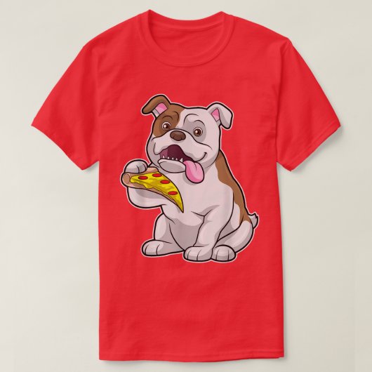 Hund Pizza T - Shirt (Design vorne)