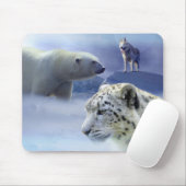 Hund, Polar-Bär und Schneeleopard Mousepad (Mit Mouse)