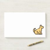 Hund Post-it Klebezettel (Auf Schreibtisch)