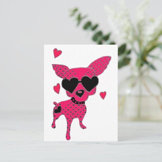 Hund Postkarte (Stehend Vorderseite)