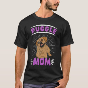 Hund Puggle Mama Hundebesitzer Muttertag Tierbesit T-Shirt