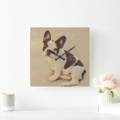 Hund Quadratische Wanduhr (Zuhause)