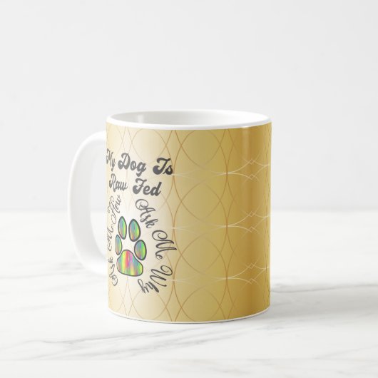 Hund Raw Fütternd Kaffeetasse (Vorderseite Links)