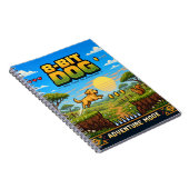 Hund, Retro-8-Bit-Pixelkunst Notizblock (Rechte Seite)