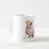 Hund Rosa Blumen Pullover Ich Liebe Dich (Welpenli Kaffeetasse (Vorderseite Links)