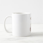 Hund Rosa Blumenpullover Ich liebe dich (Welpenlie Kaffeetasse (Links)