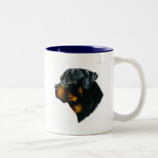 Hund-rottweiler Zweifarbige Tasse