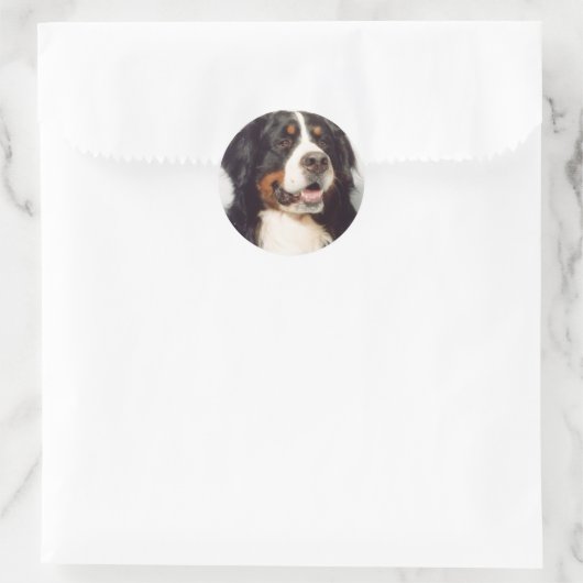 Hund Runder Aufkleber (Tasche)