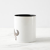 Hund Saddle Brown und Schwarz Zweifarbige Tasse (Mittel)