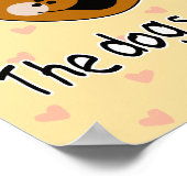 Hund sagt Woof Poster (Ecke)