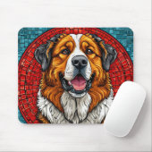 Hund Saint Bernard Mousepad (Mit Mouse)