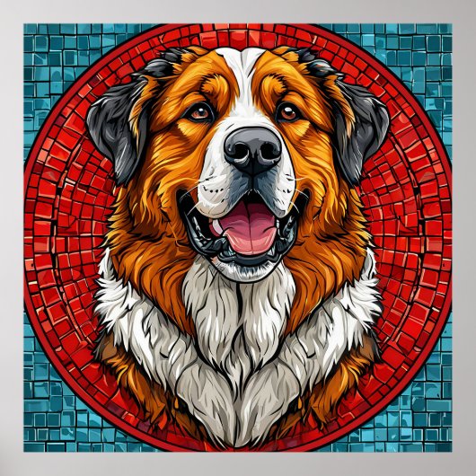 Hund Saint Bernard Poster (Vorne)