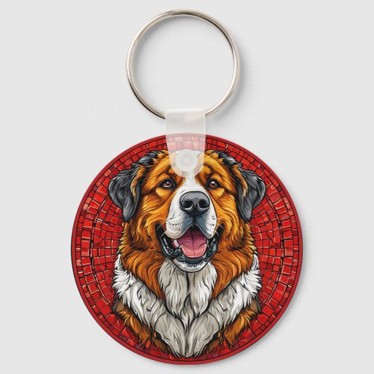 Hund Saint Bernard Schlüsselanhänger (Vorderseite)