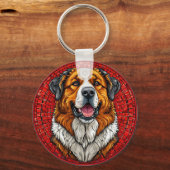Hund Saint Bernard Schlüsselanhänger (Vorderseite)