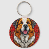 Hund Saint Bernard Schlüsselanhänger (Rückseite)