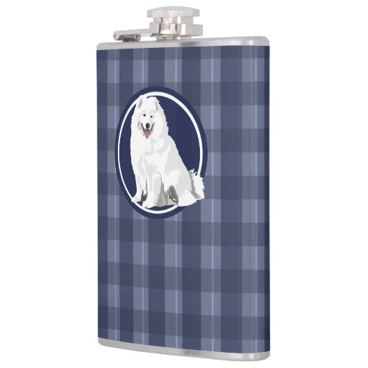 Hund samoyed flachmann (Links)