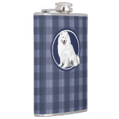 Hund samoyed flachmann (Rechts)