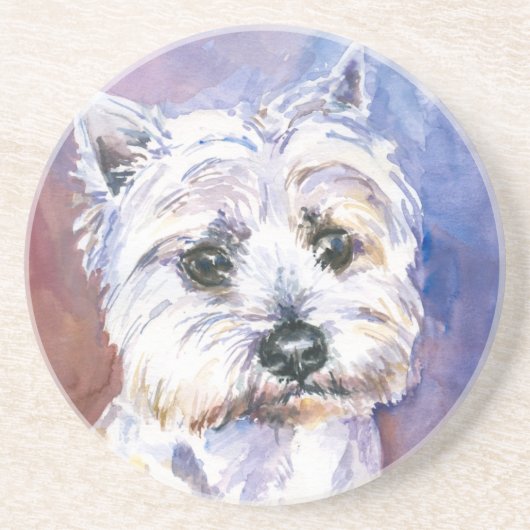 Hund Sandstein Untersetzer (Vorne)