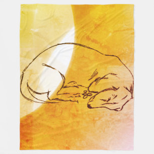 Hund, schlafende Dackel Hund Fleece leblose