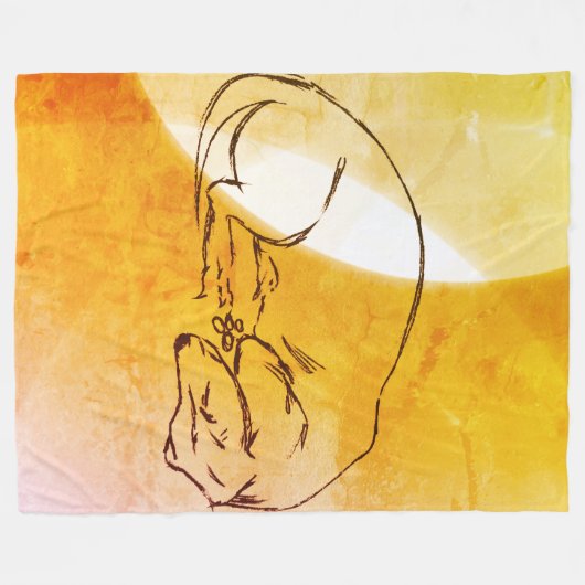 Hund, schlafende Dackel Hund Fleece leblose (Vorderseite (Horizontal))