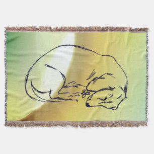 Hund, schlafender Dachshund-Hund-Wurfdecke Decke
