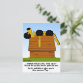 Hund schläft auf Hütte Postkarte (Stehend Vorderseite)