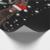 Hund| Schokolade Labrador Weihnachtsbaum Geschenkpapier (Ecke)