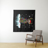 Hund| Schokolade Labrador Weihnachtslicht Wandteppich (Beispiel (Horizontal))