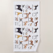 Hund schreibt Badetuch (Vorderseite)