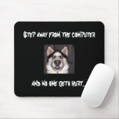 Hund, Schritt weg von dem Computer Mousepad (Mit Mouse)