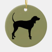 Hund (schwarz) keramikornament (Vorne)