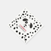 Hund Schwarzer Fleck Dalmatiner Geburtstag Serviette (Ecke)