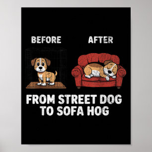 Hund Schwein Hund Adoption Straßen Sofa Rettung Me Poster