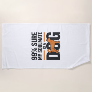 Hund Seelenverwandter Lustiges Vintage-Gravur T-Sh Strandtuch