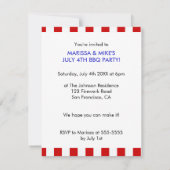 Hund segelt Amerika Patriotiker Einladung (Rückseite)