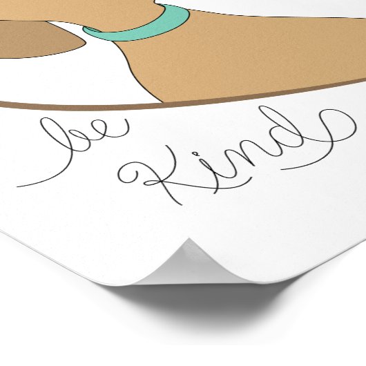 Hund - Sei freundlich Poster (Ecke)