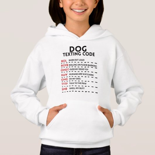 Hund sendet Geheimcode per SMS Hoodie (Vorderseite)