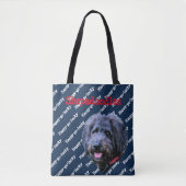 Hund Shepadoodle Happy-go-glückliche bedingungslos Tasche (Vorderseite)
