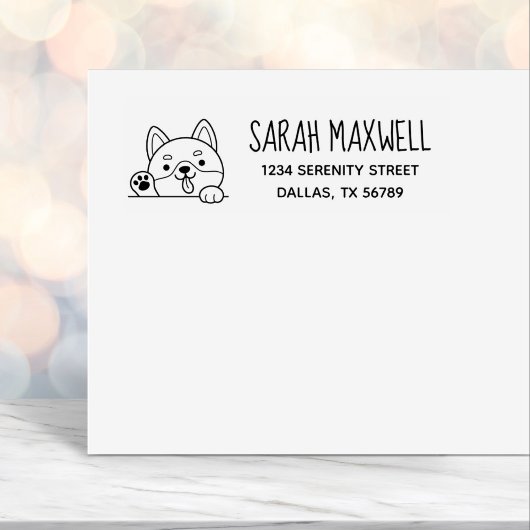 Hund Shiba Inu Pet-Adresse Permastempel