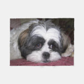 Hund Shih Tzu Fleecedecke (Vorderseite (Horizontal))