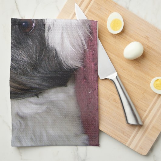 Hund Shih Tzu Geschirrtuch (Viertel Falte)