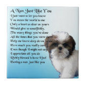 Hund Shih Tzu - Nan-Gedicht Fliese (Vorderseite)