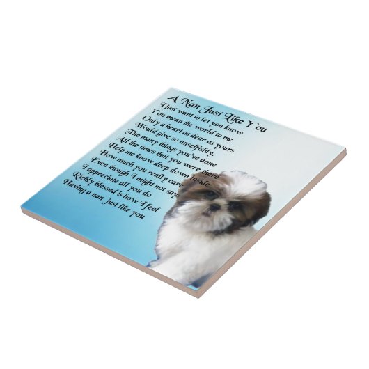 Hund Shih Tzu - Nan-Gedicht Fliese (Seite)