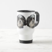 Hund Shih Tzu Reisebecher (VorderseiteRechts)