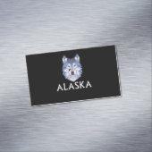 Hund | Siberian Husky Husky Hund Face Magnetische Visitenkarte (Beispiel)